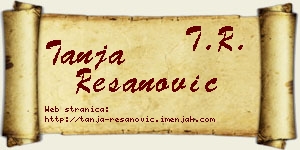 Tanja Resanović vizit kartica